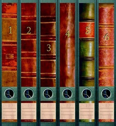 File Art - Ordnerrücken Design Etiketten - Motiv"Folio" für 12 breite + 12 schmale Aktenordner als K