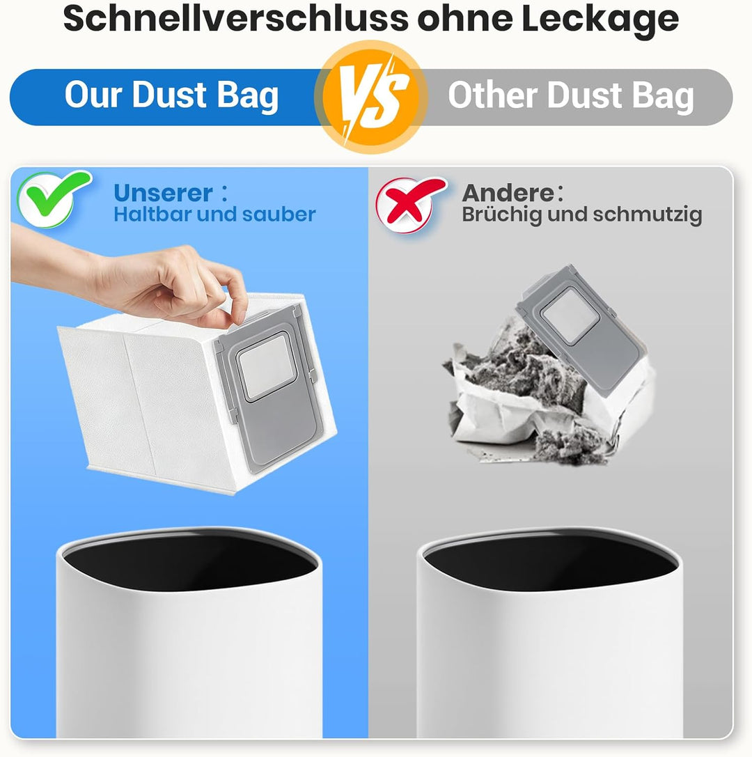 14 Stück Staubbeutel für DJI Romo S/Romo P/Romo A Staubsauger Absaugstation, 3L Grosse Kapazität Vli