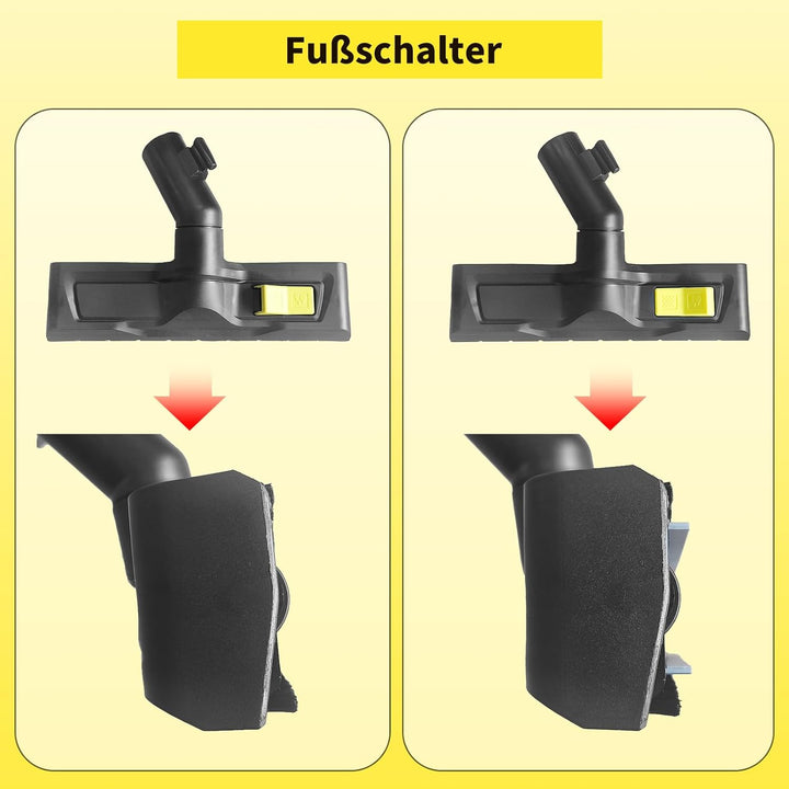 Bodendüse für Kärcher WD3, WD4, WD5, WD6, 35mm Trockensaugdüse Ersatz für Kärcher, Staubsauger Boden