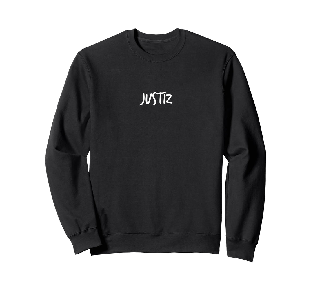 JUSTIZ Schriftzug Herren Damen Verkleidung Karneval Sweatshirt