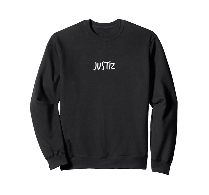 JUSTIZ Schriftzug Herren Damen Verkleidung Karneval Sweatshirt