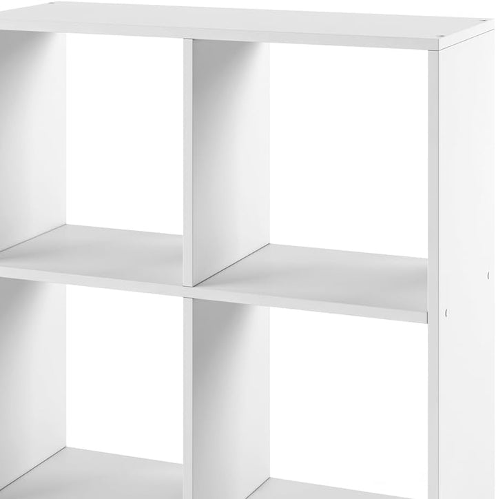 VICCO Bücherregal Tetra 4 Fächer Raumteiler Standregal Aktenregal Aufbewahrung (Weiss) Weiss 72x73x2