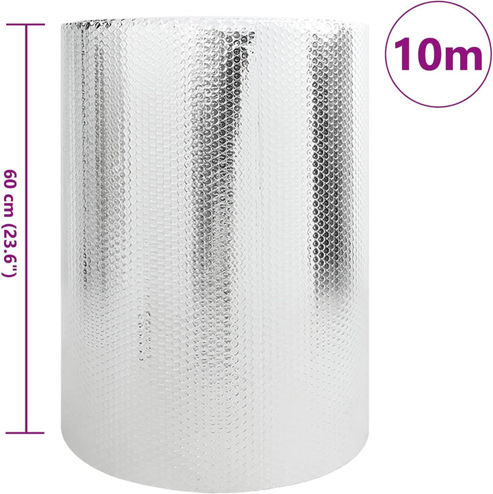 vidaXL Heizkörper-Reflektorfolie Silber 10 x 0,6 m Polyethylen, Wohnzimmer, moderner, leichter Heizk