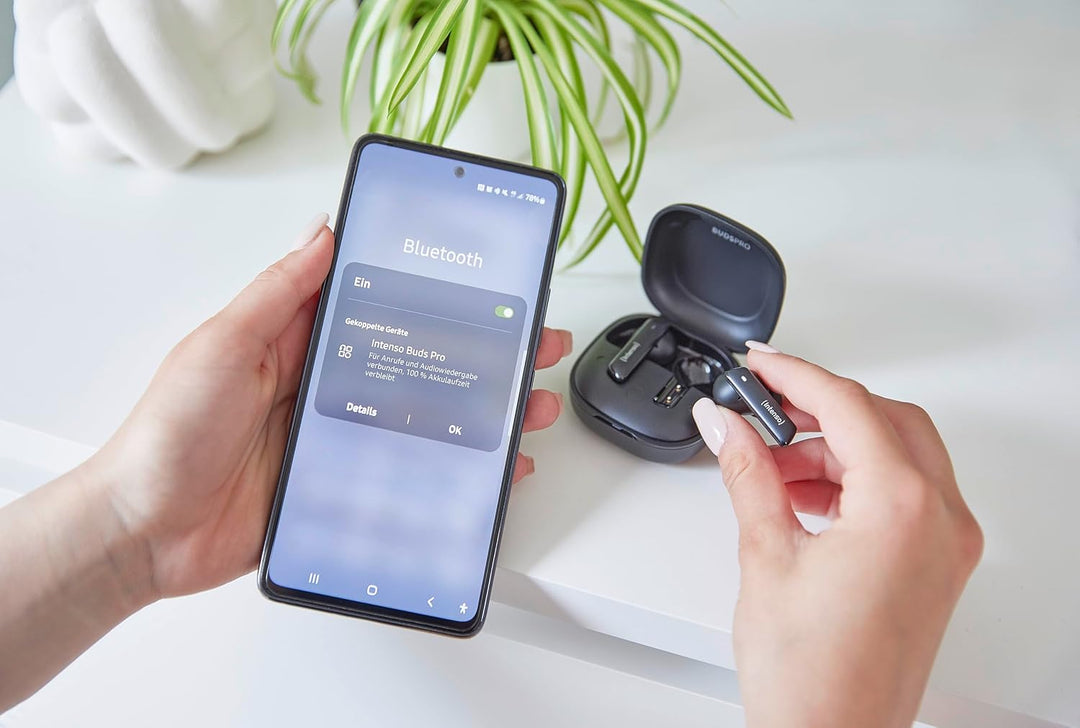 Intenso Buds Pro - TWS True Wireless Kopfhörer T510HAE mit Hybrid ANC, ENC, Bluetooth und bis zu 35