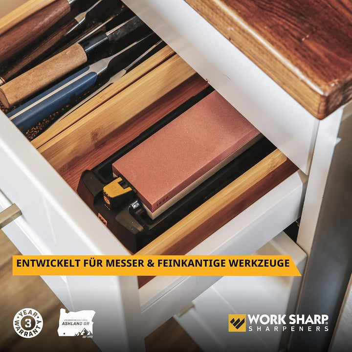 Work Sharp Schleifstein Messerschärfer, WSBCHWHT, 7.1" x 2.3" x 1.1", Schwarz