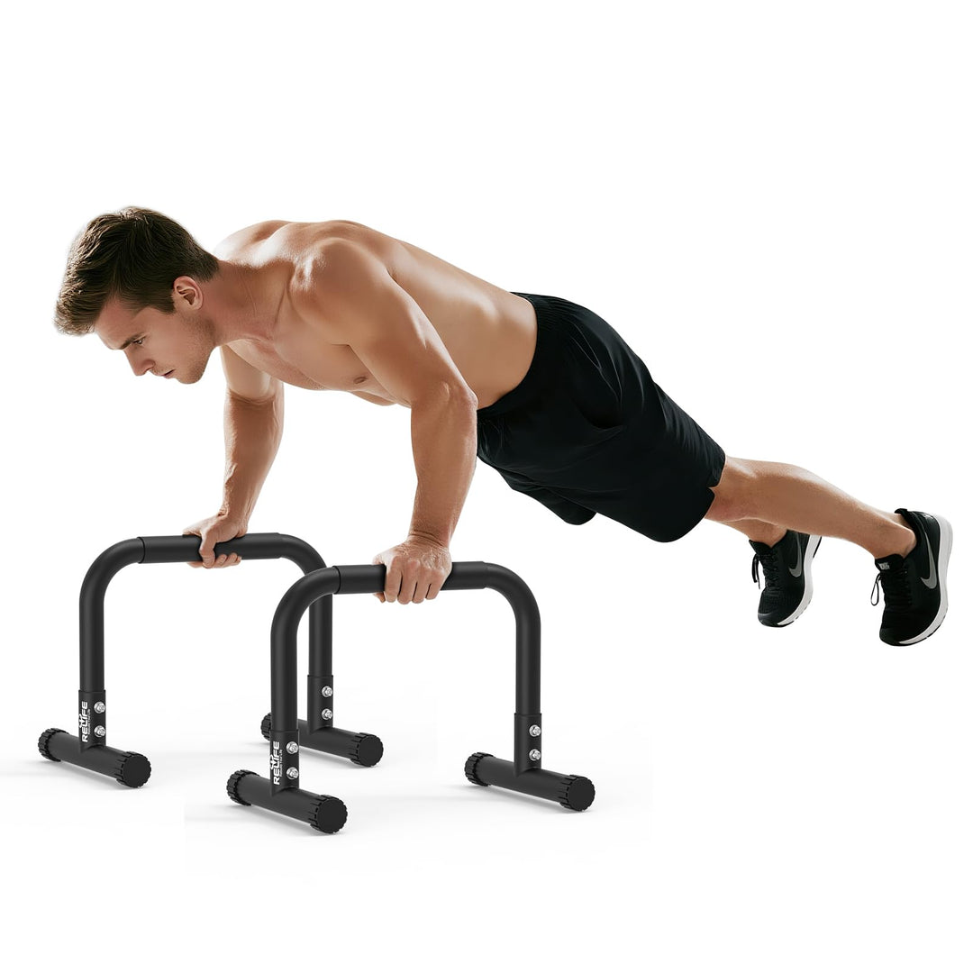 RELIFE REBUILD YOUR LIFE Dip Station Dip Bar Barren Parallettes Push Up Dip-Ständer Einstellbar Eins