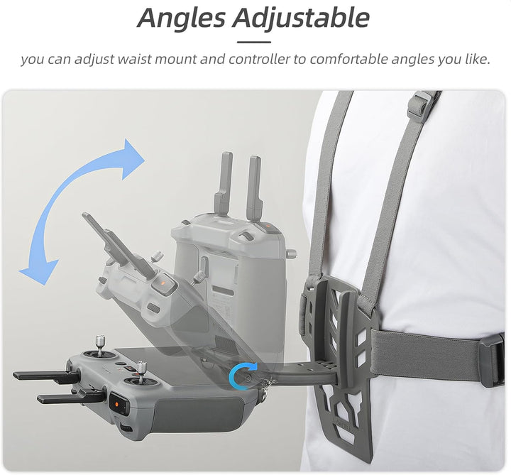 Brusthalterung kompatibel mit DJI RC 2/1 Fernbedienungshalterung Rücken Brustband Hüftgurt Stützhalt