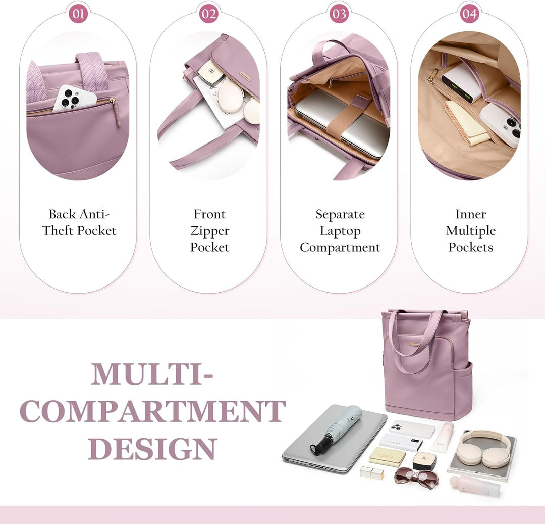 GOLF SUPAGS Convertible Laptop-Rucksack für Frauen Casual Daypack Notebook Tote Bag für Arbeit Hochs