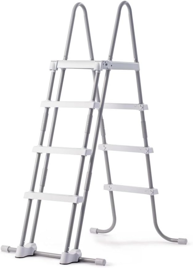 Intex 28076 Sicherheitsleiter, für Pools, Grau, 122 cm & Oberflächenskimmer - Deluxe Oberflächenskim