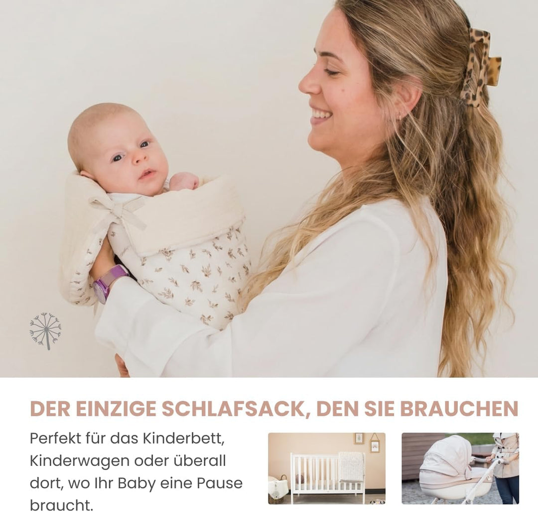 MIMUSELINA Fusssack Babyschale | Ganzjährige Einschlagdecke Winter/Sommer mit Herausnehmbarem Futter