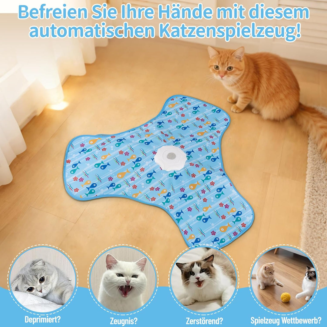 Interaktives Katzenspielzeug Selbstbeschäftigung, Katzenspielzeug Elektrisch mit Versteckspiel, Bewe