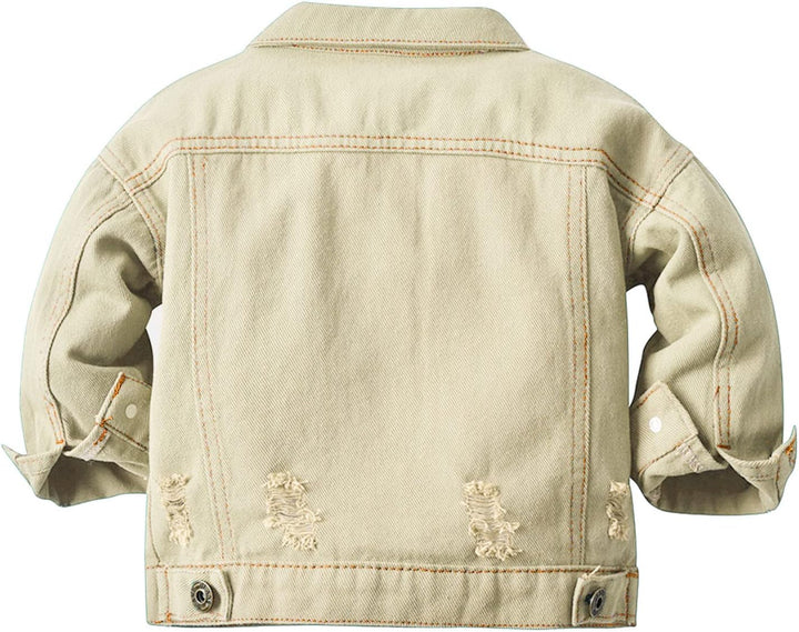 Baby Kinder Winterjacke Modische Einfarbig Jeansjacke Wintermäntel Lang Herbst Winter Oberbekleidung