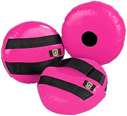 BAY® " FLASH FLYING TARGET " - für KINDER LEDER PU Mitt Doppel Double Hand Schlag Pratze Doppelpratz