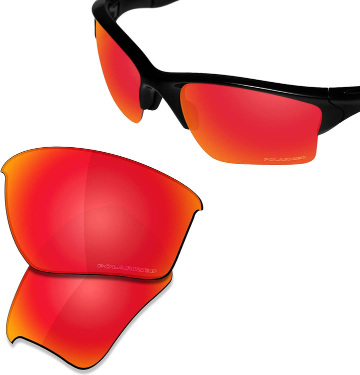 Saucer Premium-Ersatzgläser und Gummi-Kits für Oakley Half Jacket 2.0 XL High Defense - Fire Red Pol