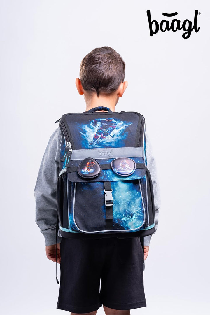 Baagl Schulranzen Jungen Mädchen Set 5 Teilig (Zippy Schultasche für 1. Klasse, Mäppchen, Turnbeutel