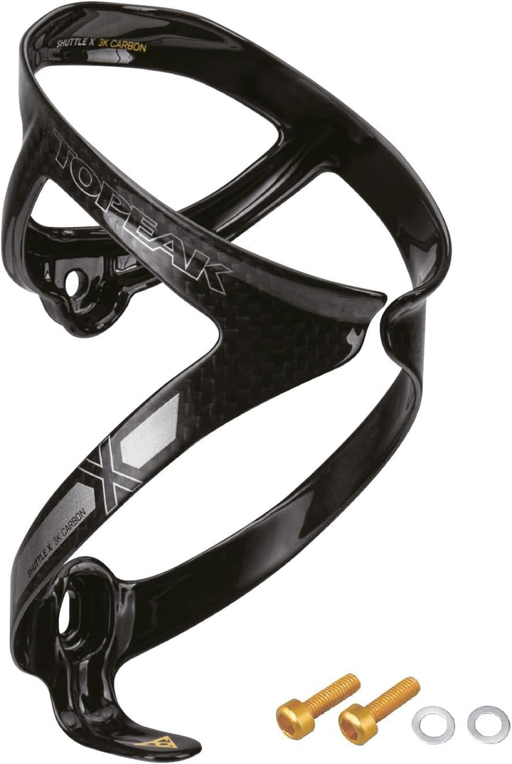 Topeak Shuttle Cage X 3K Carbon Flaschenhalter, Sport und Outdoor, Schwarz, 14 x 8 x 5,7 cm