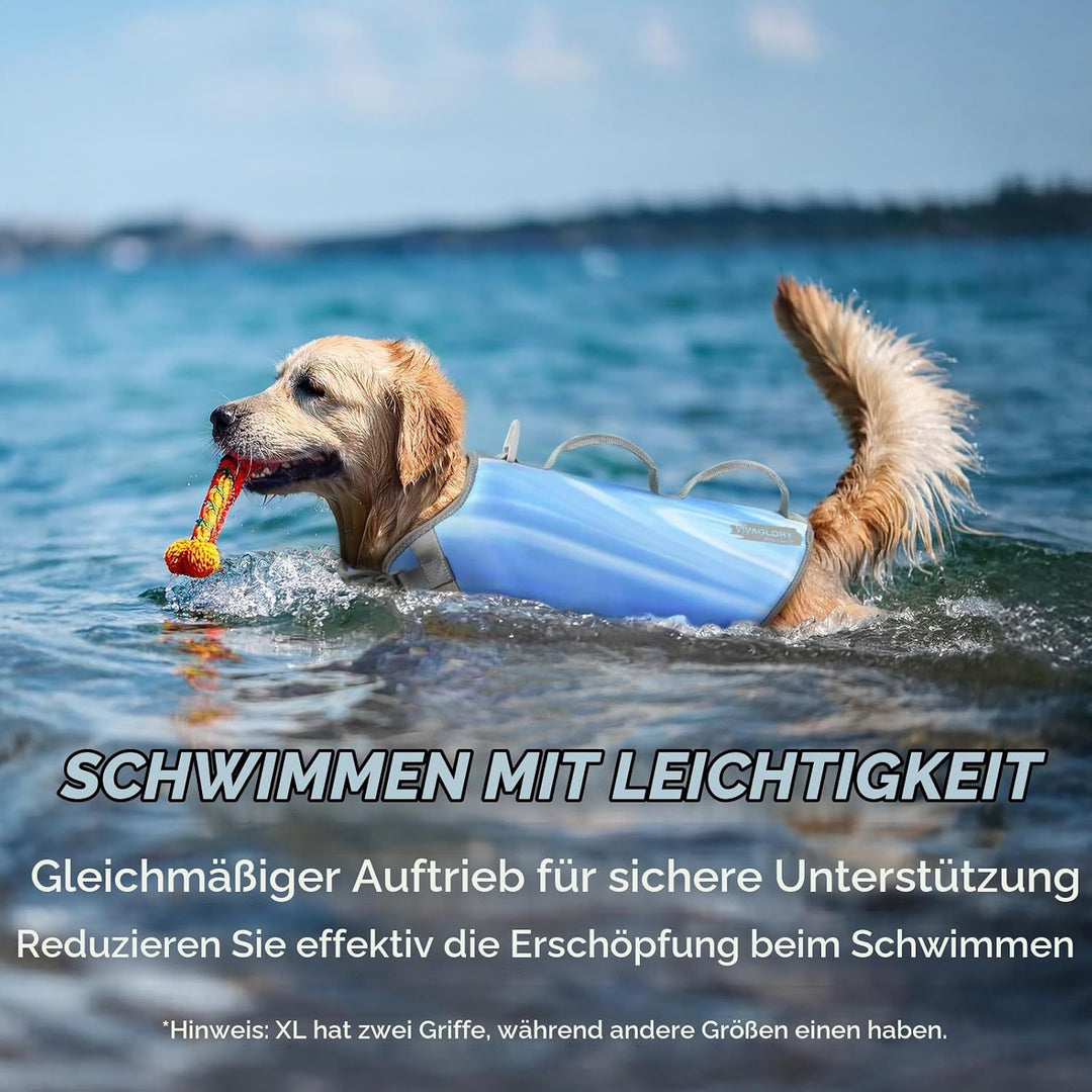 VIVAGLORY Neopren Schwimmweste Hund Hundeschwimmweste Für Wassersport Schwimmen &amp; Hunter, Leichte Si