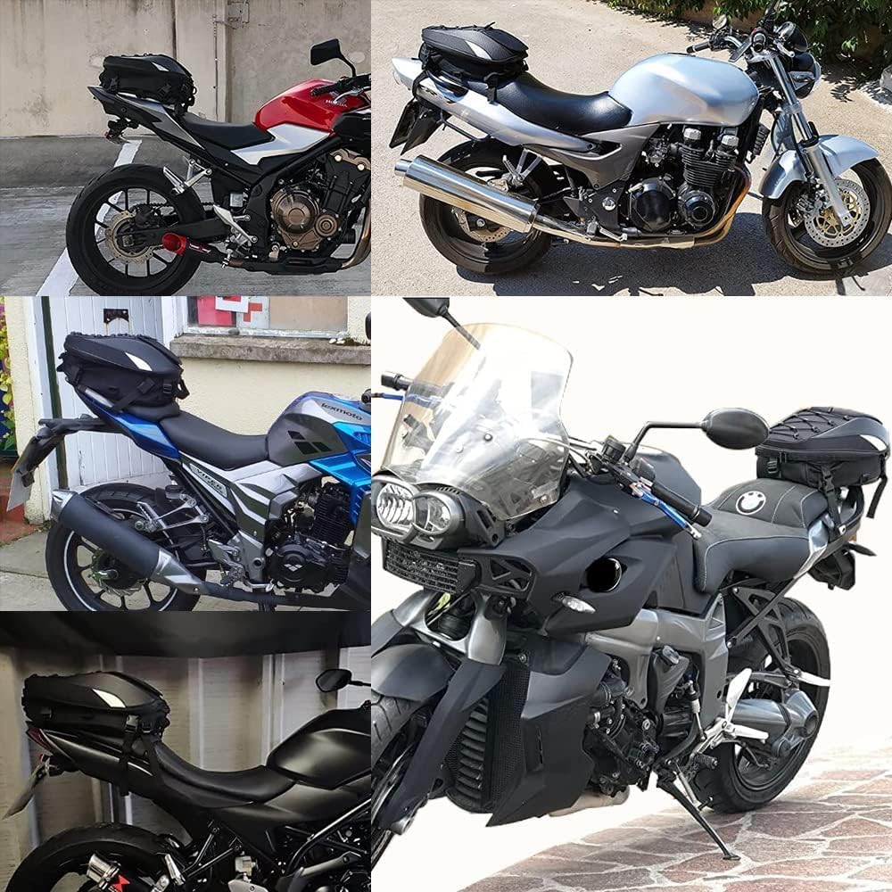 Jfg Racing Wasserdichte Motorrad-Hecktasche, Gepäcktasche, Sitzbanktasche, Multifunktionstasche, Spo
