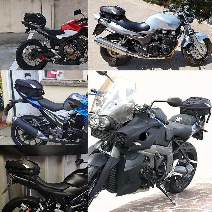 Jfg Racing Wasserdichte Motorrad-Hecktasche, Gepäcktasche, Sitzbanktasche, Multifunktionstasche, Spo