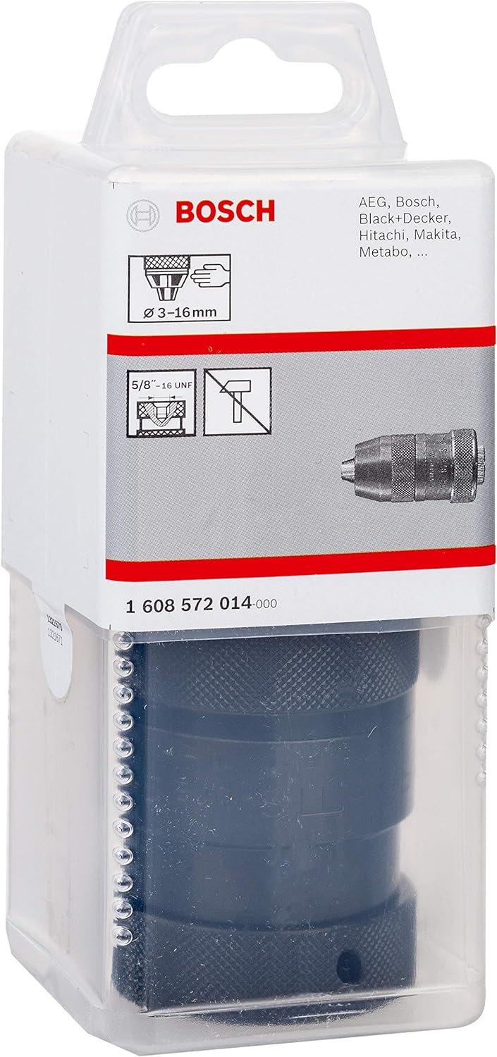 Bosch Professional Schnellspannbohrfutter (2 Hülsen, Spannbereich 3 - 16 mm, Aufnahme 5/8" - 16, Zub