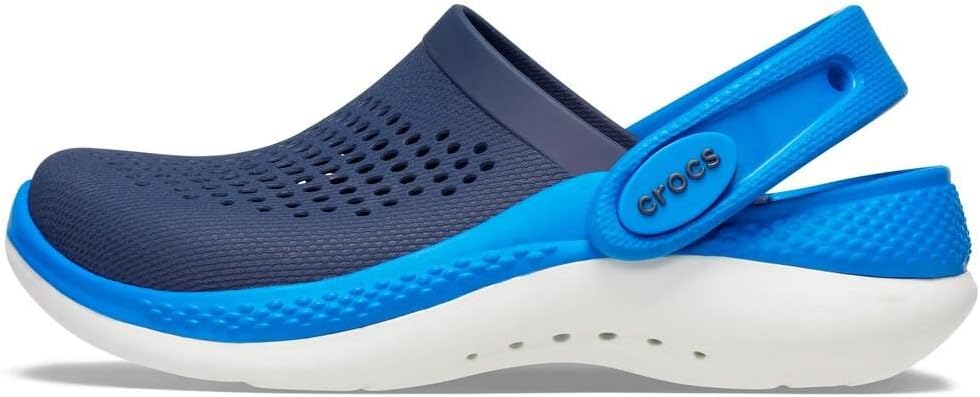 Crocs unisex-child Literide 360 Clog Clog, Navy/Bright Cobalt, 23/24 EU