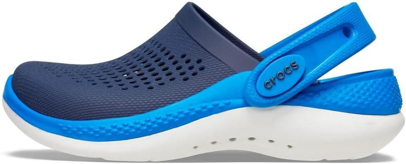 Crocs unisex-child Literide 360 Clog Clog, Navy/Bright Cobalt, 23/24 EU