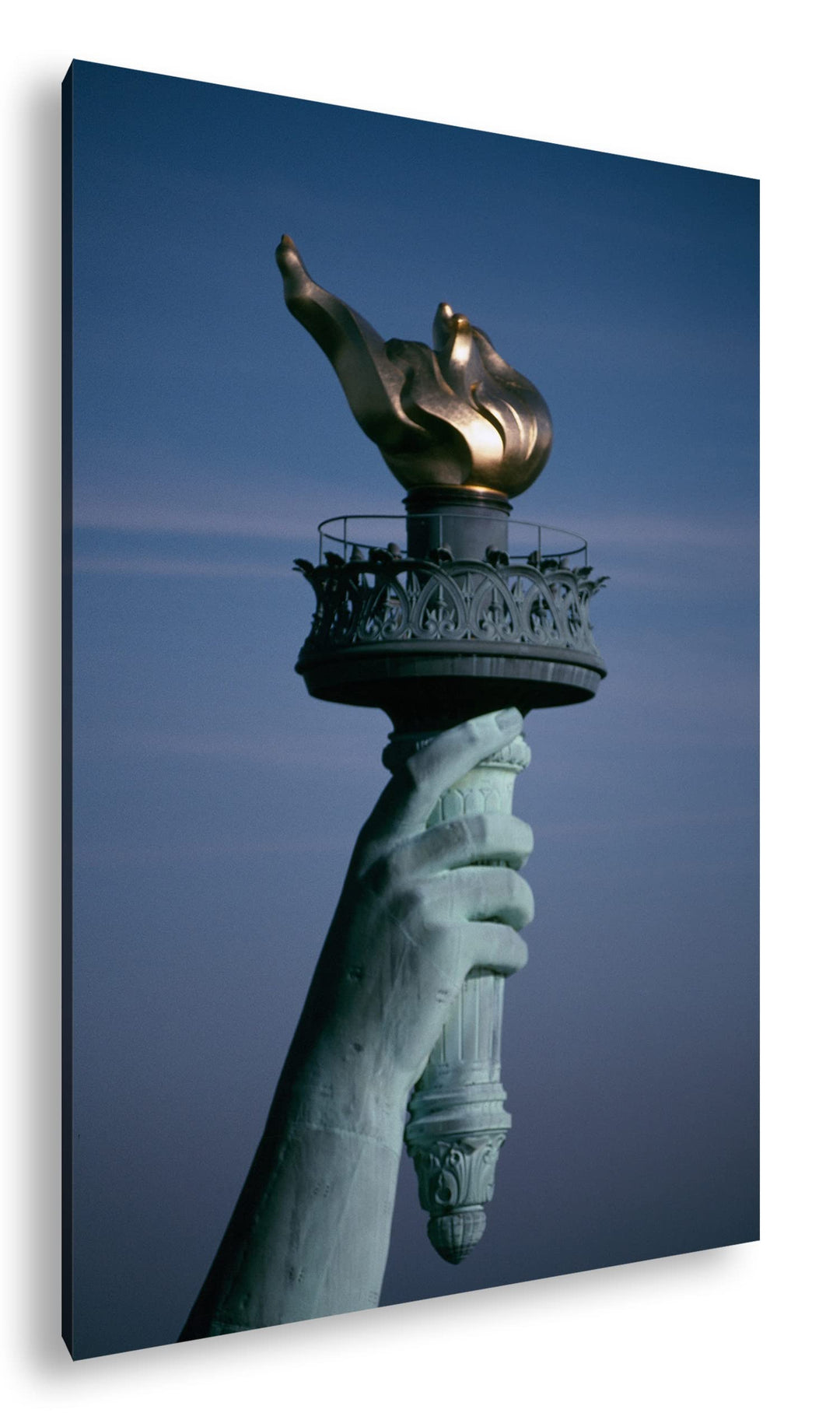 deyoli Fackel der Freiheitsstatue Format: 80x60 als Leinwand, Motiv fertig gerahmt auf Echtholzrahme