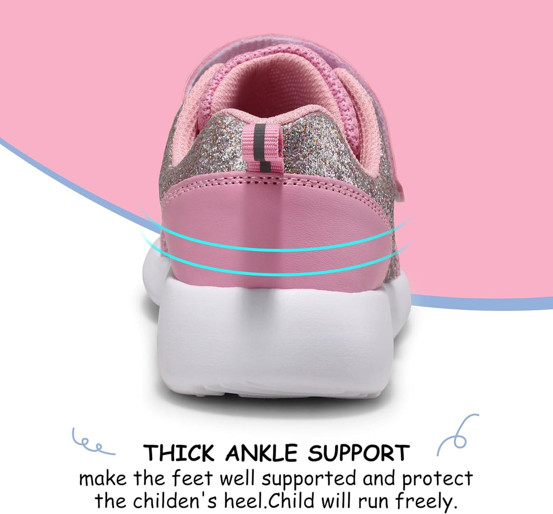 Mädchen Schuhe Kinder Turnschuhe Glitzer Sportschuhe Laufschuhe Hallenschuhe Sneakers Klettverschlus