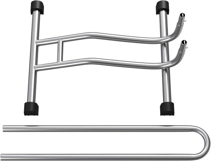 4 x WELLGRO® Fahrradständer - Stahl, sicherer Stand - Farbe silber
