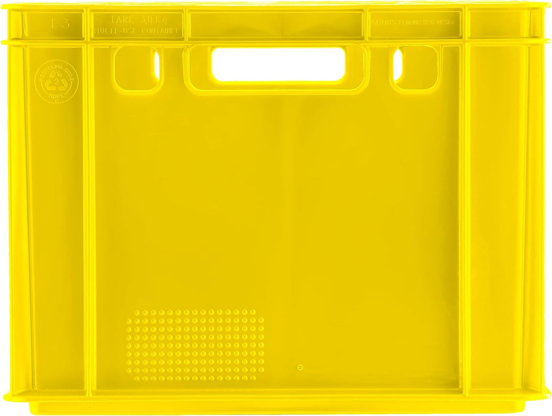 BURI Fleischerkiste 2x Metzgerkiste 60x40x30cm Lagerkiste E3 hoch | Extrem robuste Stapelkiste | Fle