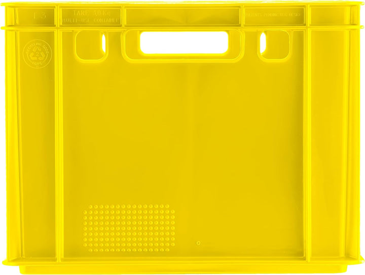 BURI Fleischerkiste 2x Metzgerkiste 60x40x30cm Lagerkiste E3 hoch | Extrem robuste Stapelkiste | Fle