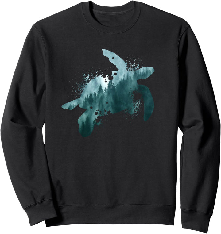 Vintage Schildkröte Silhouette | Atlantik Meeresschildkröte Sweatshirt