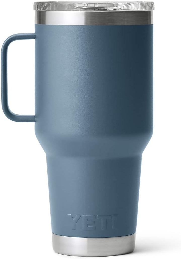 YETI Rambler Reise-Trinkbecher aus Edelstahl, vakuumisoliert, mit starkem Deckel, 850 ml, Nordic Blu