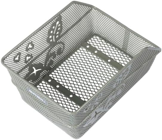 Basil Cento Flower Kinder-Fahrradkorb – Hinterrad – Fest Montierbar – 31×21×9 cm – Stabiler Stahlkor