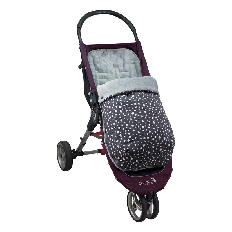 JYOKO KIDS Fusssack für Kinderwagen kompatibel mit Baby Jogger City Mini (FLEECE, WINTER SKY)