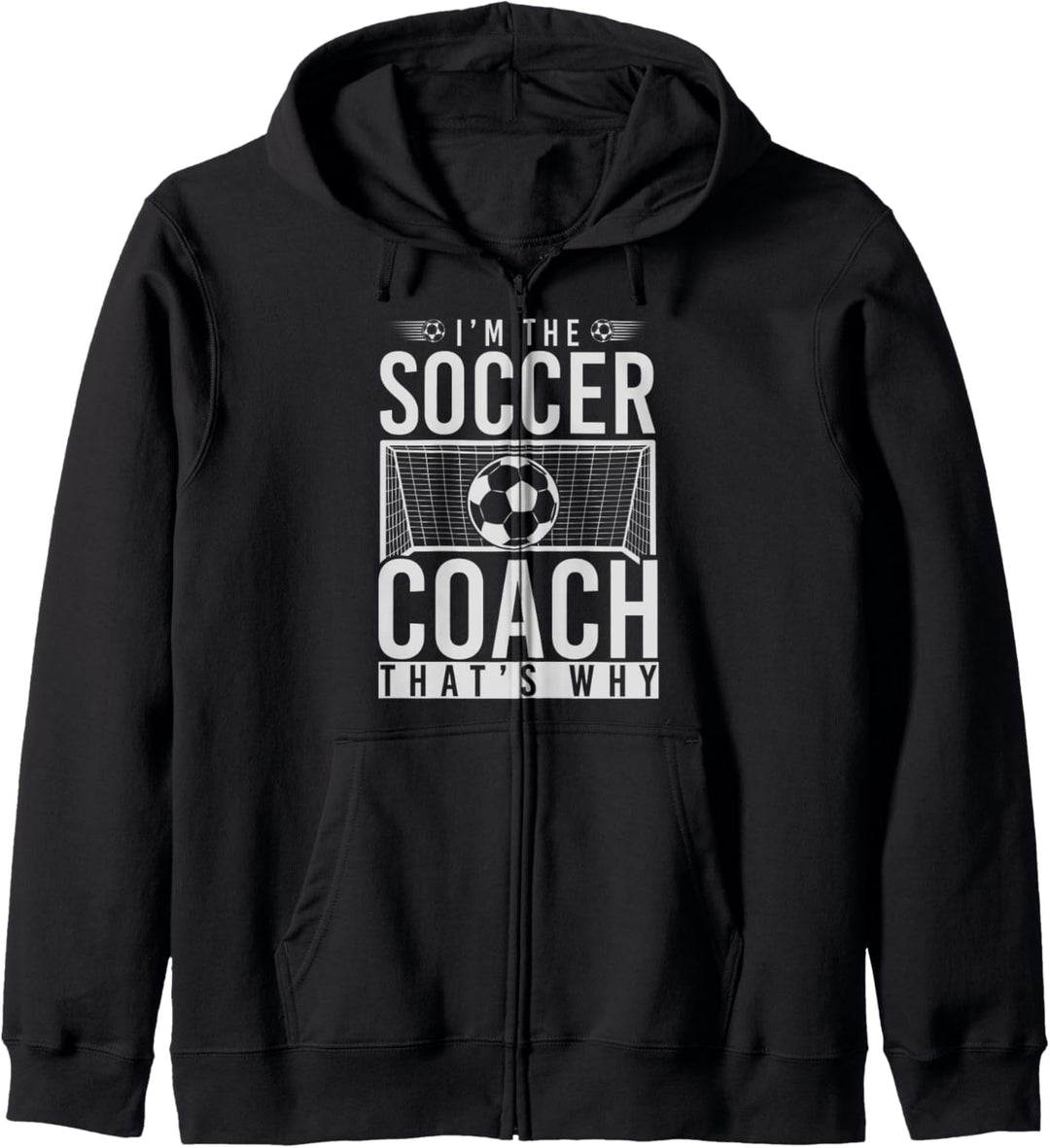 Fussballtrainer Coach Fussballer Sport Lustiges Trainer Kapuzenjacke