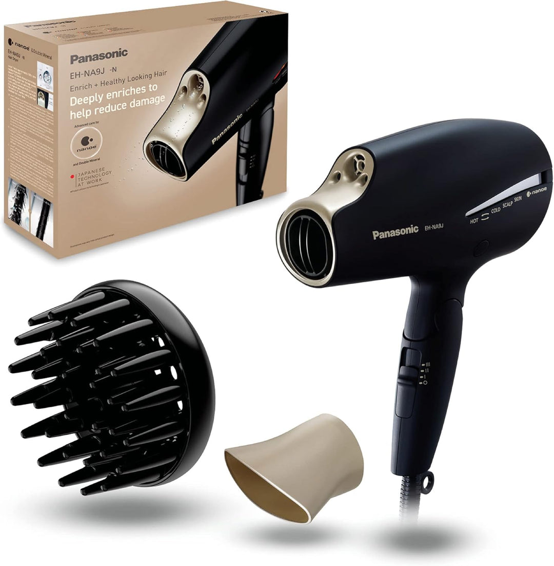 Panasonic EH-NA9J Haartrockner Nanoe Technologie (4 Modi für Haare, Gesicht und Kopfhaut, 2 Temperat