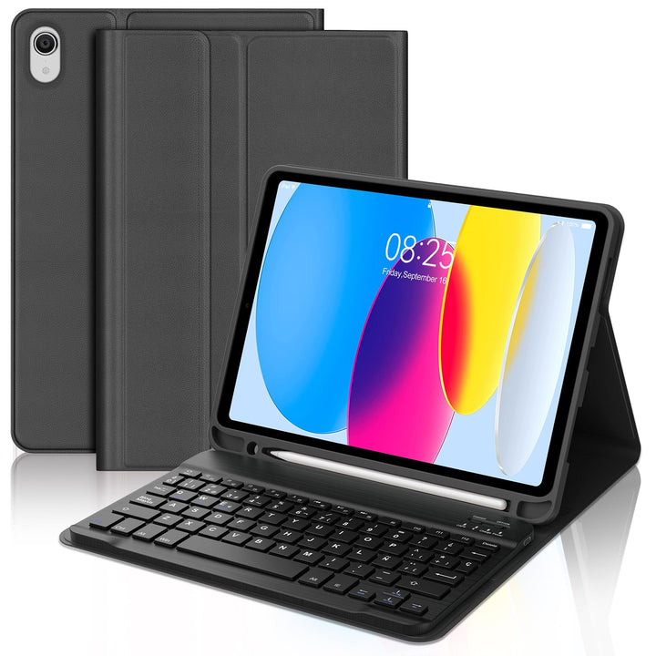 Tastatur Hülle für iPad 10/11 Generation A16 2025 11 Zoll, QWERTZ Deutsches Magnetisch Abnehmbare Ke