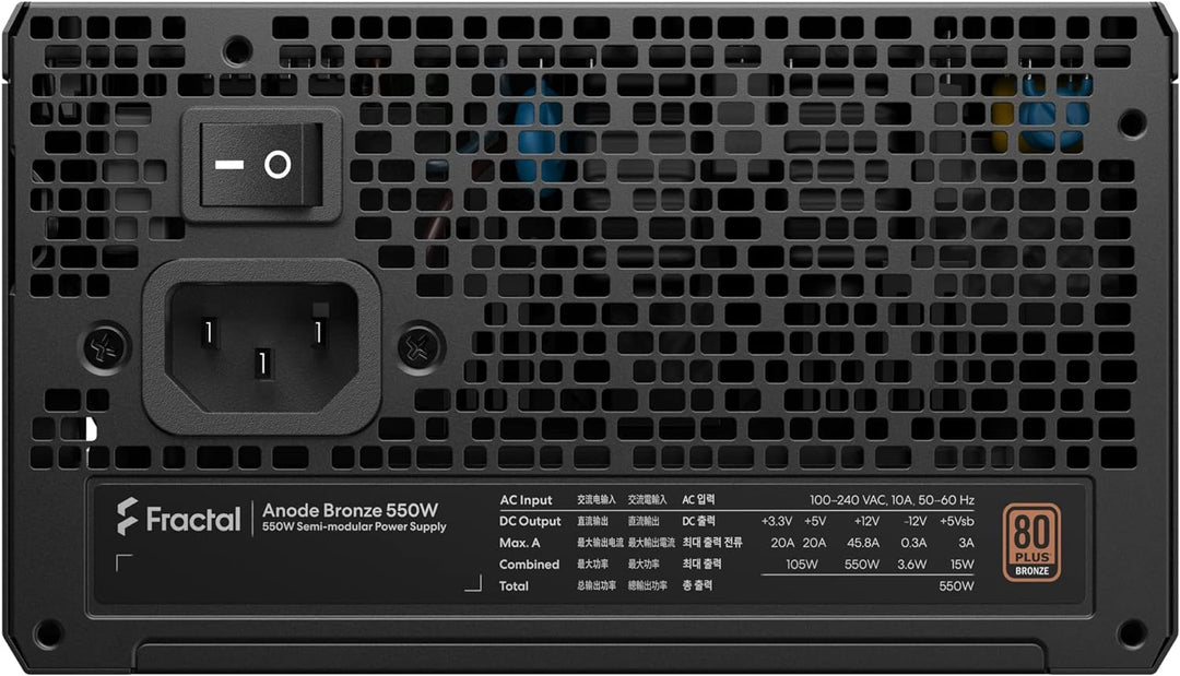 Fractal Design Anode Bronze 550 W, FD-P-AA1B-550-EU 550W, 550W