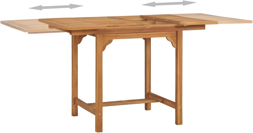 Tidyard Ausziehbarer Gartentisch Massivholztisch Küchentisch Esstisch (110-160)×80×75 cm Mit Schirml