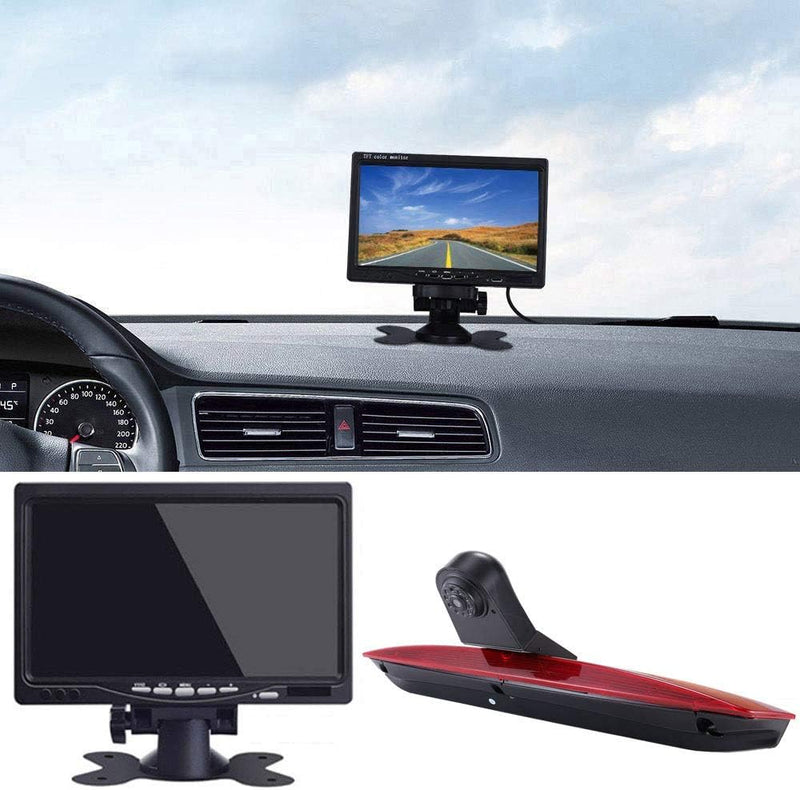 Transporter 7 Zoll LCD Monitor+Dritte Bremsleuchte Kamera Rückfahrsystem Bremslicht Einparkkamera Rü