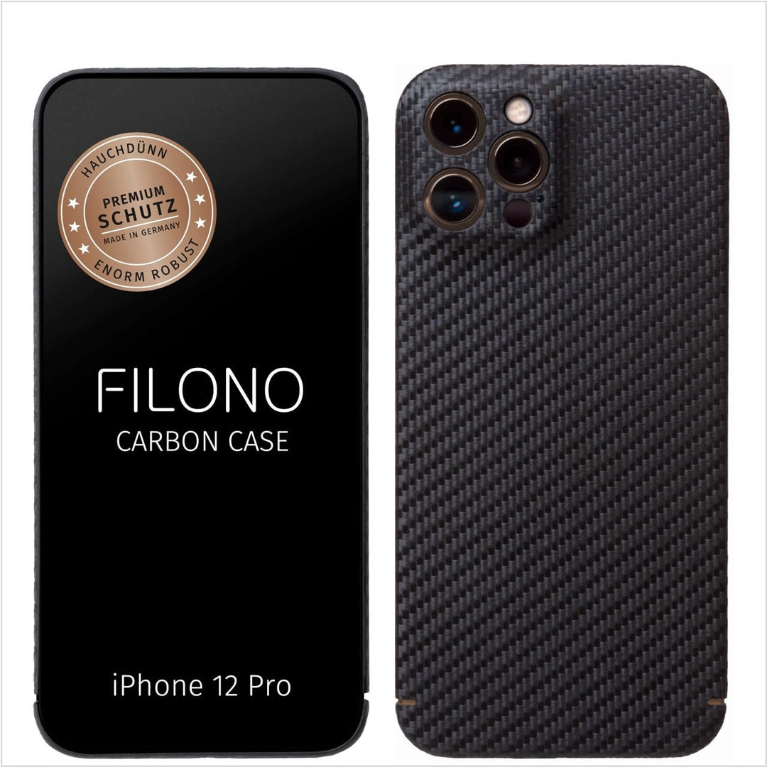 FILONO iPhone 12 Pro Carbon Hülle ultradünn iPhone 12 Pro CARBON Case, iPhone 12 Pro CARBON Case