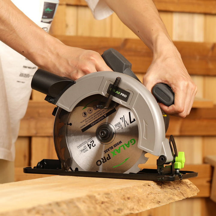 GALAX PRO 1400W Kreissägen, Maximale 6000RPM, Einstellbare Schnitttiefe und -winkel: 62 mm (90°) - 4