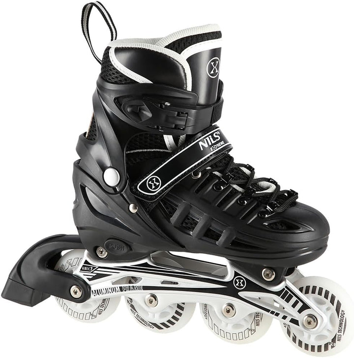 LED 4-in-1 Inline-Rollschuhe Triskates Schlittschuhe mit einstellbarer Grösse 31–42 Inlines ABEC7 fü
