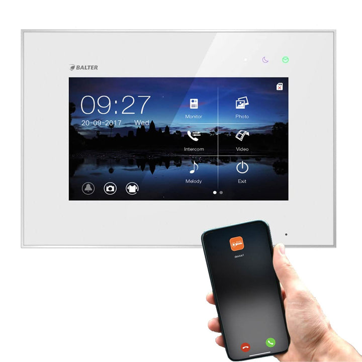 Balter EVO WiFi Rev.II 7" Videostation Touchscreen Bildschirm 2-Draht Bus Technologie Plexiglas Inte