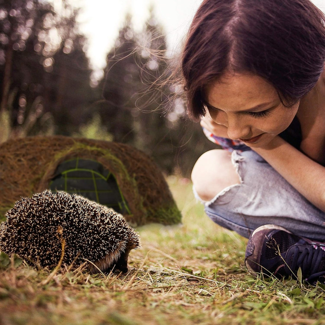 Relaxdays Igelhaus, Iglu, Winterquartier für Garten, wetterfeste Igelkuppel aus Rattan HxBxT 20 x 52