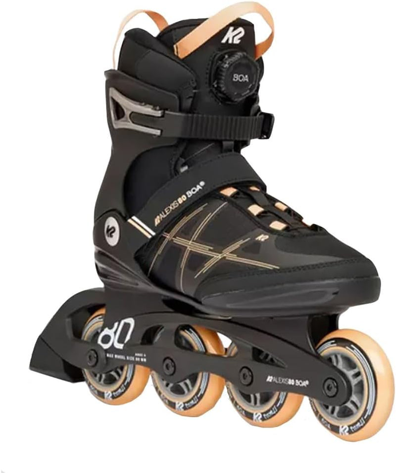 K2 Damen Alexis 80 Boa Inline Skates EU: 36.5 (UK: 4 / US: 6.5) black - peach, EU: 36.5 (UK: 4 / US: