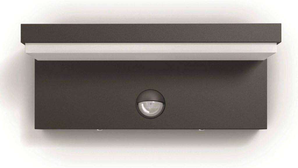 Philips myGarden Bustan LED Wandaussenleuchte, 9 W, Anthrazit Warmweiss 2700 Kelvin Wandleuchte mit