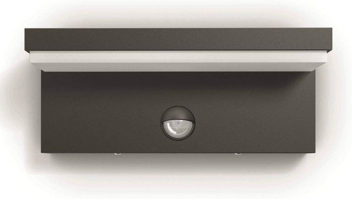 Philips myGarden Bustan LED Wandaussenleuchte, 9 W, Anthrazit Warmweiss 2700 Kelvin Wandleuchte mit
