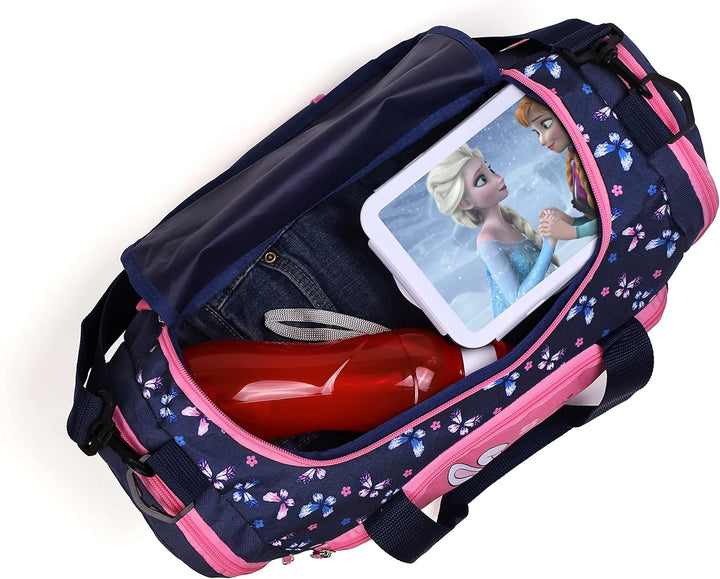 Sporttasche mit süssem Hirsch Motiv für Jungen und Mädchen Blau/Rosa, Blau/Rosa